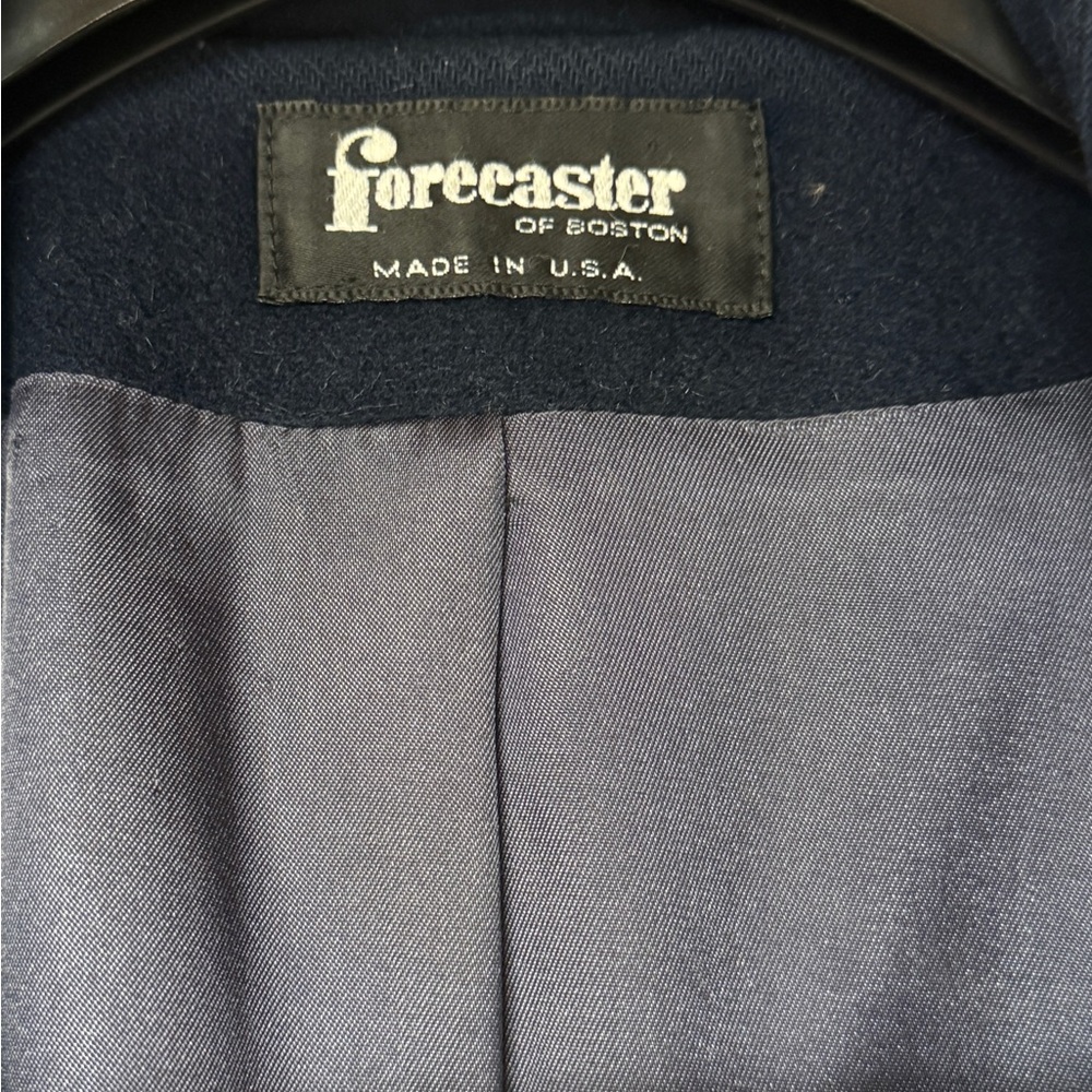 Forecaster‎ Of Boston Women’s Navy Double Breasted Wool Pea Coat Size 10 USA - Picture 2 of 5
